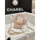 Chanel CLUTCH WITH CHAIN AP3435 Shiny Aged Calfskin & Gold-Tone Metal Nude High