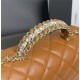 Chanel MINI FLAP BAG With Top Diamond Handle Lambskin & Gold-Tone Metal AS4140 Caramel High