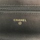 Classic Wallet on Chain A33814 Lambskin Black Gold Metal B