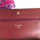 Classic Wallet on Chain A33814 Lambskin Burgundy Silver Metal B