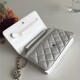 Classic Wallet on Chain A33814 Lambskin White Silver Metal B