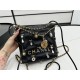 Chanel 22 MINI HANDBAG Shiny Lambskin Black, Bijoux Charms & Gold-Tone Metal AS3980 High