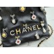 Chanel 22 MINI HANDBAG Shiny Lambskin Black, Bijoux Charms & Gold-Tone Metal AS3980 High