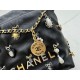 Chanel 22 MINI HANDBAG Shiny Lambskin Black, Bijoux Charms & Gold-Tone Metal AS3980 High