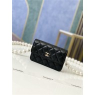 Chanel Wallet on Chain Imitation Pearls Black High