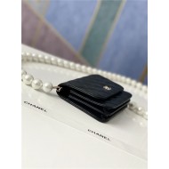 Chanel Wallet on Chain Imitation Pearls Black High