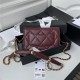 Chanel WALLET ON CHAIN Shiny Lambskin & Gold-Tone Metal Wine A