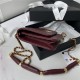 Chanel WALLET ON CHAIN Shiny Lambskin & Gold-Tone Metal Wine A