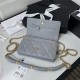 Chanel WALLET ON CHAIN Shiny Lambskin & Gold-Tone Metal Grey A