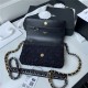 Chanel 19 WALLET ON CHAIN Black A