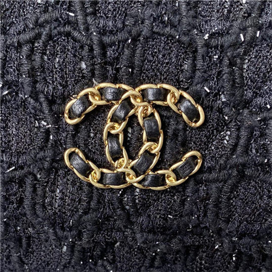 Chanel 19 WALLET ON CHAIN Black A