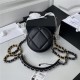 Chanel 19 CLUTCH WITH CHAIN Lambskin Gold/Silver-Tone & Ruthenium-Finish Metal Black A