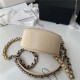 Chanel 19 CLUTCH WITH CHAIN Lambskin Gold/Silver-Tone & Ruthenium-Finish Metal Nude A