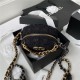 Chanel 19 CLUTCH WITH CHAIN Black A