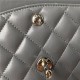 Medium CLASSIC HANDBAG Lambskin Dark Grey Silver Metal A