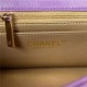 Mini FLAP BAG Lambskin Gold-Metal AS1787 Purple Football A