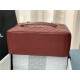 SHOPPING BAG 50995 Grained Calfskin Gold-Tone Metal Burgundy High