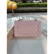 Small CLASSIC HANDBAG Lambskin Gold Metal Pink A