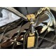 Chanel FLAP BAG WITH TOP HANDLE Patent Calfskin & Gold-Tone Metal AS3653 A