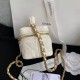 Chanel Small Vanity with Chain Grained Calfskin & Gold-Tone Metal White High