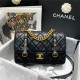 Chanel FLAP BAG Aged Calfskin & Gold-Tone Metal AS2696 Black High