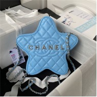 Chanel STAR HANDBAG Lambskin & Gold-Tone Metal AS4579 Blue A