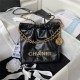 Chanel 22 MINI HANDBAG Shiny Calfskin Black & Gold-Tone Metal AS3980 High