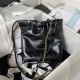 Chanel 22 MINI HANDBAG Shiny Calfskin Black & Gold-Tone Metal AS3980 High