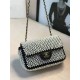 Mini CLASSIC HANDBAG Lambskin Pearls Gold Metal Black High