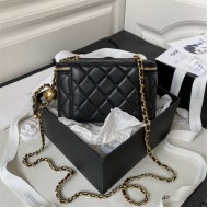 Chanel Vanity with Chain AP2303 Lambskin Gold Metal Black High