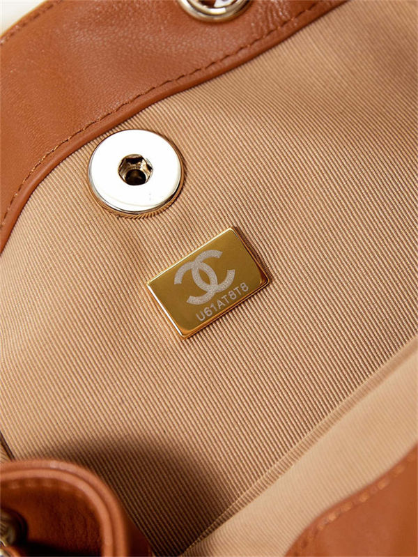 Chanel Duma Backpack 2908 Lambskin Gold-Tone Metal Caramel A