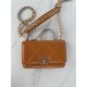 Chanel 19 WALLET ON CHAIN-A Shiny Lambskin, Gold/Silver-Tone & Ruthenium-Finish Metal Caramel A