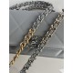 Chanel 19 WALLET ON CHAIN-A Shiny Lambskin, Gold/Silver-Tone & Ruthenium-Finish Metal Grey A