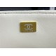 Chanel SMALL FLAP BAG With Top Diamond Handle Lambskin & Gold-Tone Metal AS4141 White High