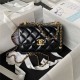 Chanel MINI FLAP BAG Calfskin & Gold-Tone Metal AS2615 Black A