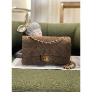 Medium CLASSIC HANDBAG Suede Gold Metal A