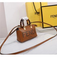 Fendi By The Way Mini Boston bag leather Brown High