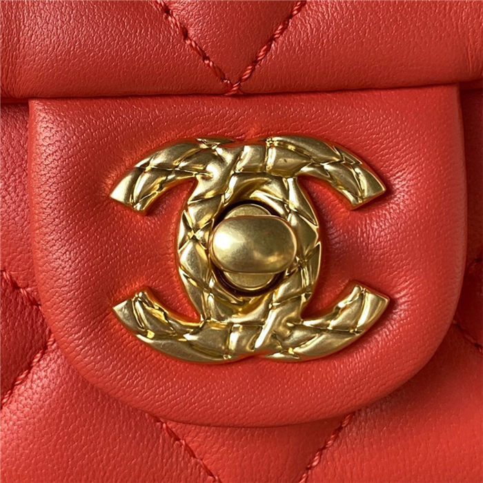 Chanel MINI FLAP BAG Calfskin AS4263 Red A