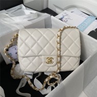 Chanel SMALL FLAP BAG Calfskin AS4264 White A