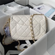 Chanel SMALL FLAP BAG Calfskin AS4264 White A