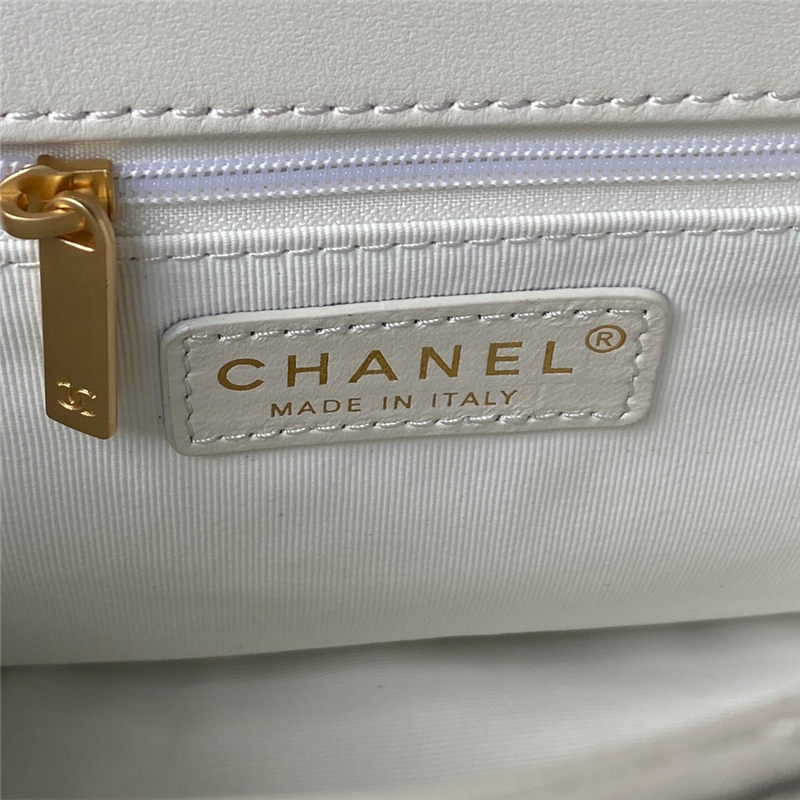 Chanel SMALL FLAP BAG Calfskin AS4264 White A