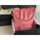 Chanel 22 LARGE HANDBAG Shiny Calfskin & Gold-Tone Metal AS3262 Pink High