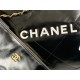 Chanel 22 LARGE HANDBAG Shiny Calfskin & Gold-Tone Metal AS3262 Black High