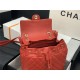 Chanel Large Backpack Lambskin 91122 Gold-Metal Red High