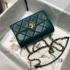 Chanel MINI FLAP BAG Lambskin Plexi & Gold-Tone Metal Green High