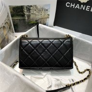 Chanel SMALL FLAP BAG Lambskin Plexi & Gold-Tone Metal Black High