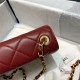 Chanel SMALL FLAP BAG Lambskin Plexi & Gold-Tone Metal Burgundy High