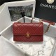 Chanel SMALL FLAP BAG Lambskin Plexi & Gold-Tone Metal Burgundy High