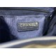 Chanel Large Backpack Lambskin 91122 Silver-Metal Navy High