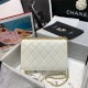 Chanel SMALL FLAP BAG Calfskin & Gold-Tone Metal AS2649 White High